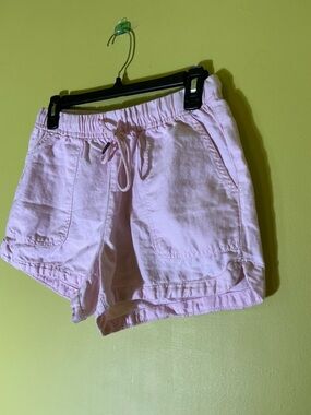 Cynthia Rowley Soft Pink linen style  shorts with drawstring waist